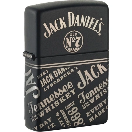 Зажигалка Zippo Jack Daniel's с покрытием Black Matte разноцветн...