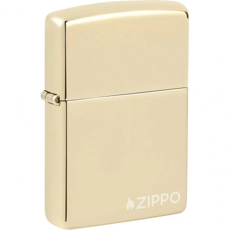 Зажигалка Zippo Logo с покрытием Champagne золотистая глянцевая
