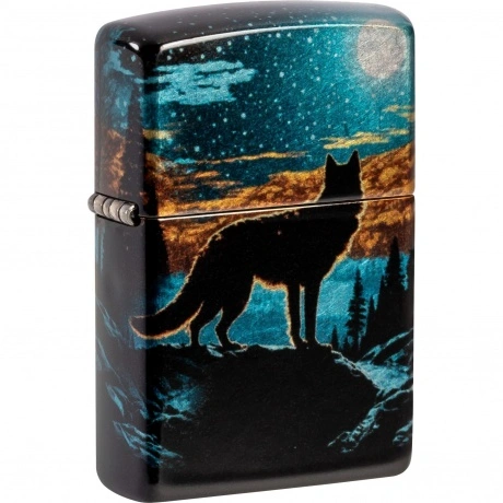 Зажигалка Zippo Moonlight Wolf Design с покрытием 540 Tumbled Ch...