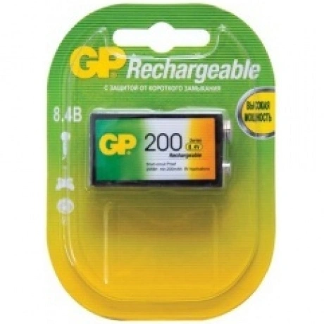 Аккумулятор GP 20R8H 9V NiMH 200mAh (1шт)
