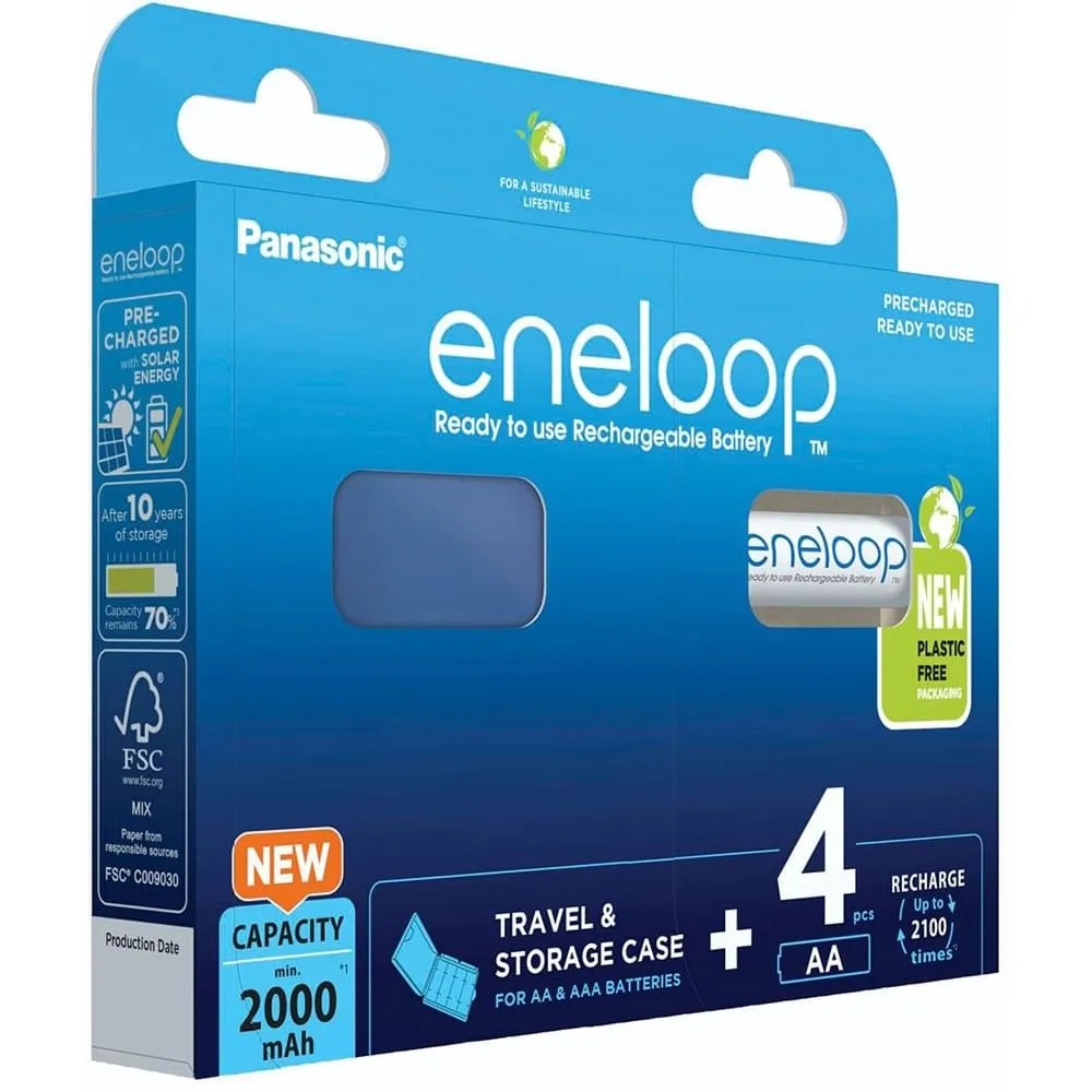 Аккумуляторы Eneloop BK-3MCDEC4BE AA 2000 4шт+кейс - фото 2