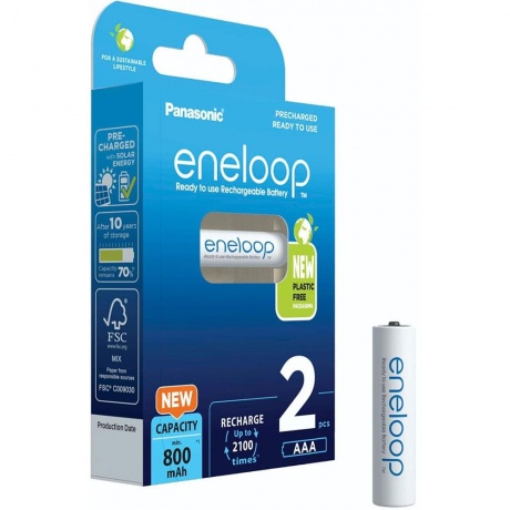 Аккумуляторы Eneloop BK-4MCDE/2BE AAA 800 2шт - фото 2