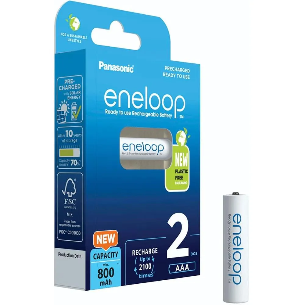 Аккумуляторы Eneloop BK-4MCDE/2BE AAA 800 2шт - фото 2