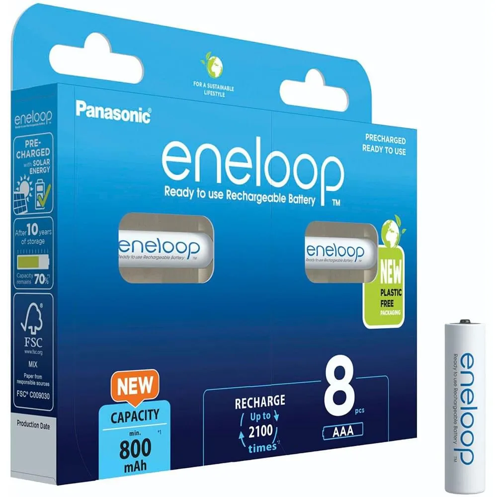 Аккумуляторы Eneloop BK-4MCDE/8BE AAA 800 8шт - фото 2