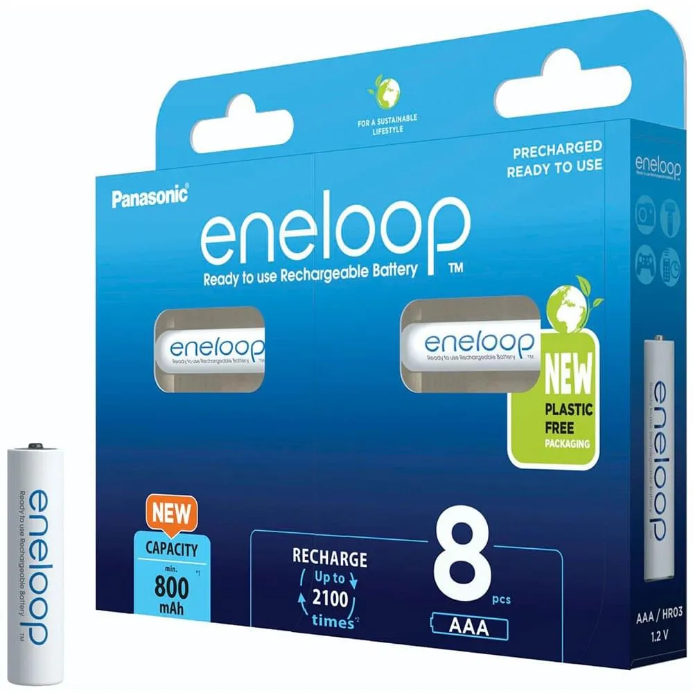 Аккумуляторы Eneloop BK-4MCDE/8BE AAA 800 8шт - фото 1