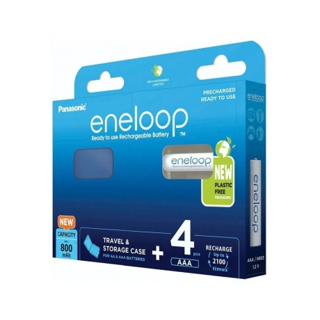 Аккумуляторы Eneloop BK-4MCDEC4BE AAA 800 4шт+кейс - фото 2
