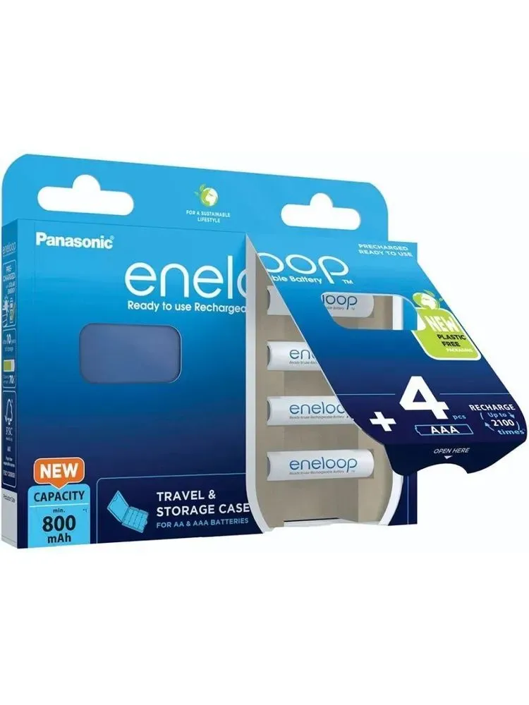Аккумуляторы Eneloop BK-4MCDEC4BE AAA 800 4шт+кейс - фото 4