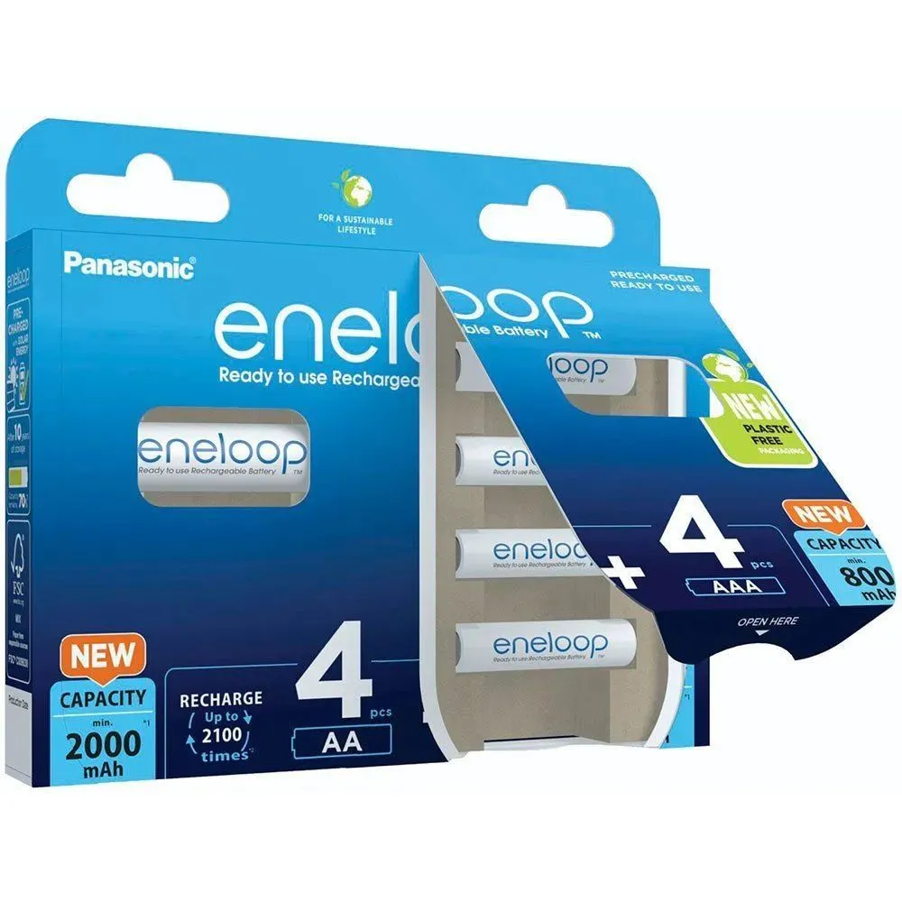 Аккумуляторы Eneloop BK-KJMCDE44E AA 2000+AAA 800 (4+4)шт - фото 2
