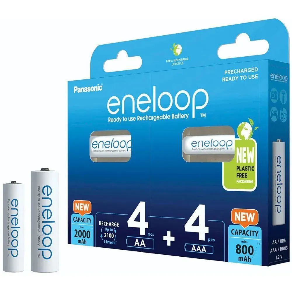 Аккумуляторы Eneloop BK-KJMCDE44E AA 2000+AAA 800 (4+4)шт - фото 3