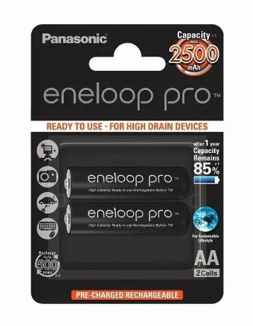 Аккумулятор PANASONIC Eneloop Pro AA 2450 2BP (BK-3HCDE/2BE)