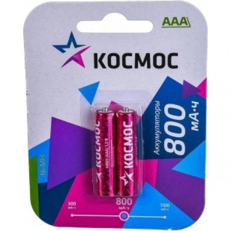 Аккумулятор Космос R03 NI-MH 800 мАч 2шт