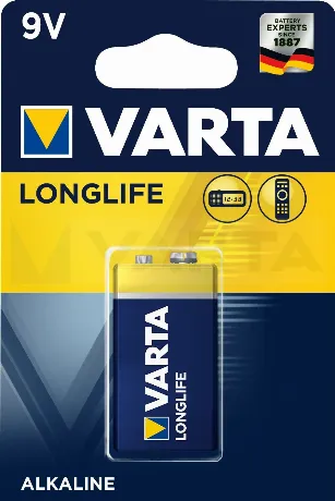 Батарейка Varta LONGLIFE Крона 6LR61 BL1 9V (1 шт.) (04122101411...