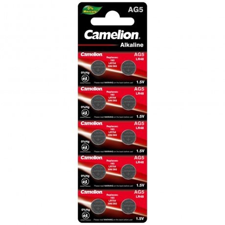 Батарейка Camelion G 5  BL-10 Mercury Free (AG5-BP10(0%Hg), 393A...