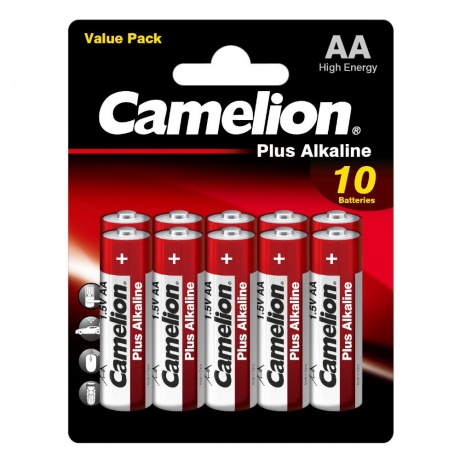 Батарейка Camelion Plus Alkaline BL10 LR6 (LR6-BP10, 1.5В) (10 ш...