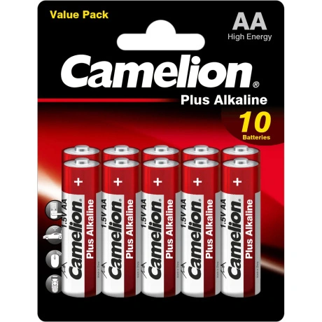 Батарейка Camelion Plus Alkaline BL10 LR6 (LR6-BP10, 1.5В) (10 ш...