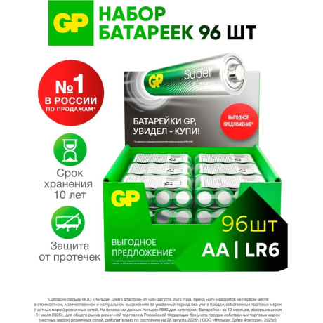 Батарейка GP 15ARS-2SB4  (96 шт. в уп-ке) - фото 6