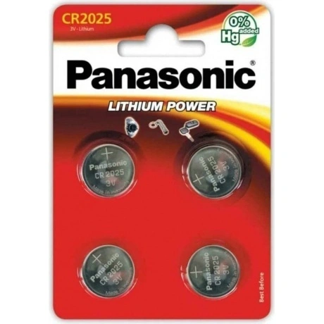 Батарейки литиевые Panasonic Lithium Power CR-2025EL/4B в блисте...