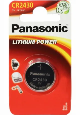 Батарейка литиевая Panasonic Lithium Power CR-2430EL/1B в блисте...