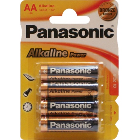 Батарейки Panasonic LR6REB/4BPR AA щелочные Alkiline power в бли...