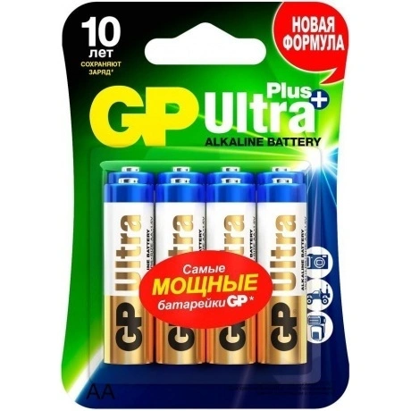 Батарейки алкалиновые GP Ultra Plus Alkaline 15А AА - 8 шт. на б...