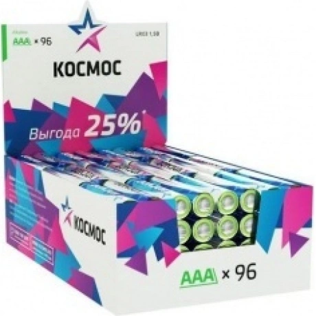 Элемент питания КОСМОС AAA LR03 4 шт. шринк 96шт. дисплей бокс