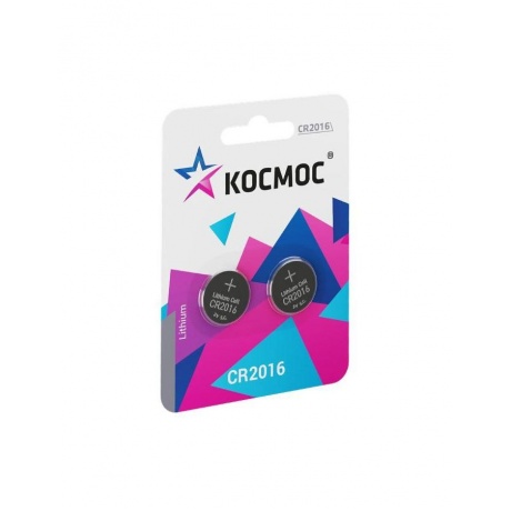 Элемент питания Космос CR 2016 2 на блистере