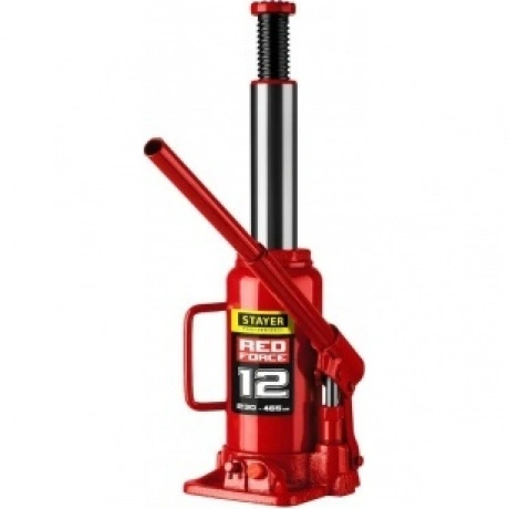 Домкрат бутылочный гидравлический STAYER RED FORCE, 12т, 230-465...