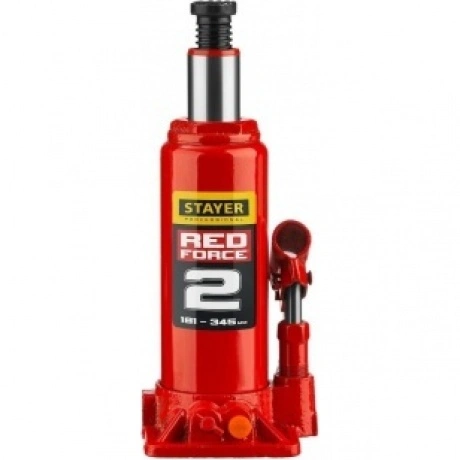 Домкрат бутылочный гидравлический STAYER RED FORCE, 2т, 181-345 ...