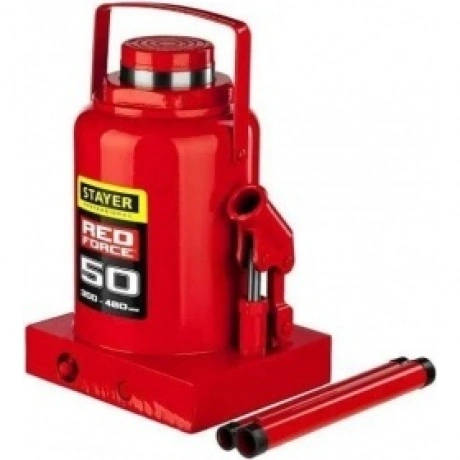Домкрат бутылочный гидравлический STAYER RED FORCE, 50т, 300-480...