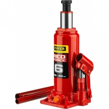 Домкрат бутылочный гидравлический STAYER RED FORCE, 6т, 216-413 ...