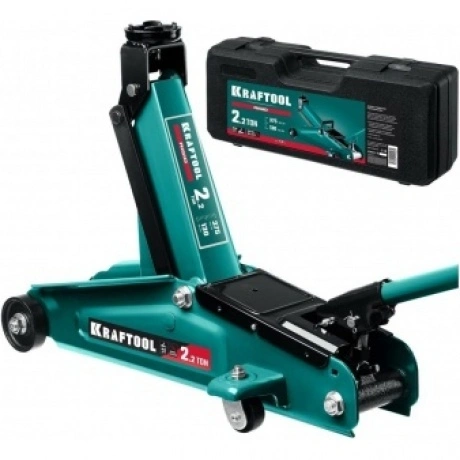 Домкрат подкатной KRAFTOOL RIGID, 130-375 мм, с увеличенным подъ...