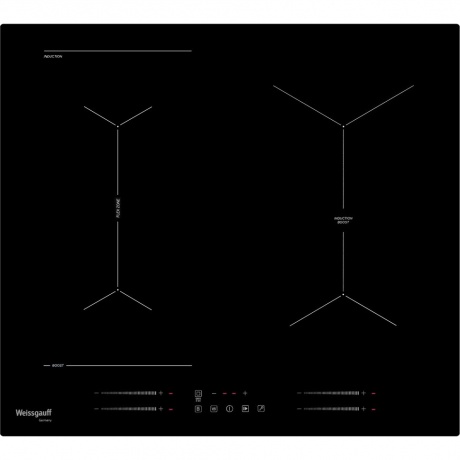Индукционная варочная панель Weissgauff HI 643 BY черная - фото 1