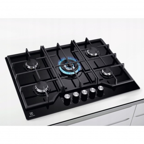 Газовая варочная панель Electrolux KGG75362K черная - фото 2