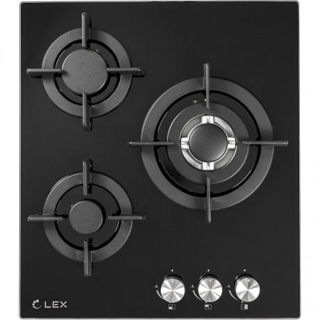 Газовая варочная панель Lex GVG 430 BL черная - фото 1