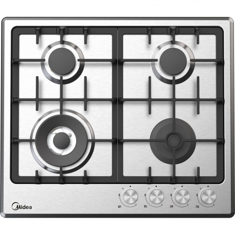 Газовая варочная панель Midea MG643TX нержавеющая сталь - фото 1