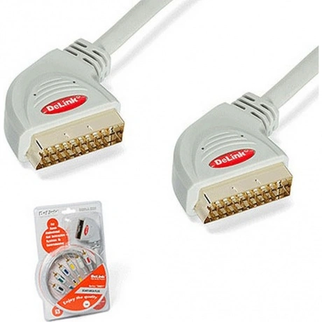 Шнур Delink SCART-SCART 10м Grey