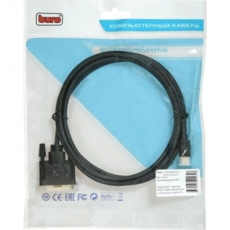 Кабель аудио-видео Buro 11v miniDisplayport (m)-DVI-D (Dual Link...