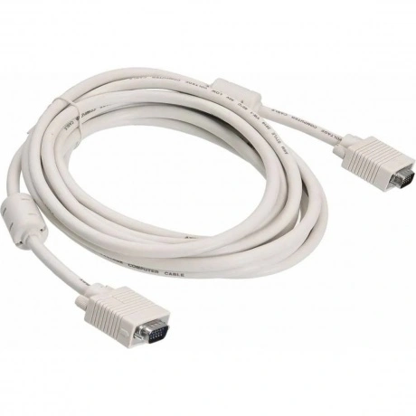 Кабель Buro CAB016S-5M VGA (m) VGA (m) 5м феррит.кольца серый