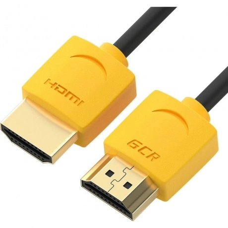 Кабель Greenconnect Slim HDMI v2.0 1m Yellow GCR-51574