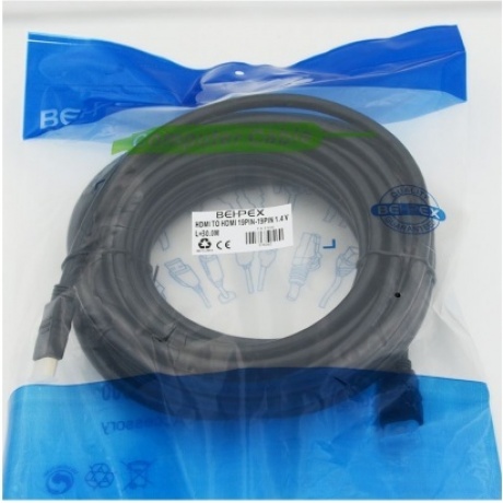 Кабель аудио-видео HDMI (m)/HDMI (m) 20м. черный - фото 3