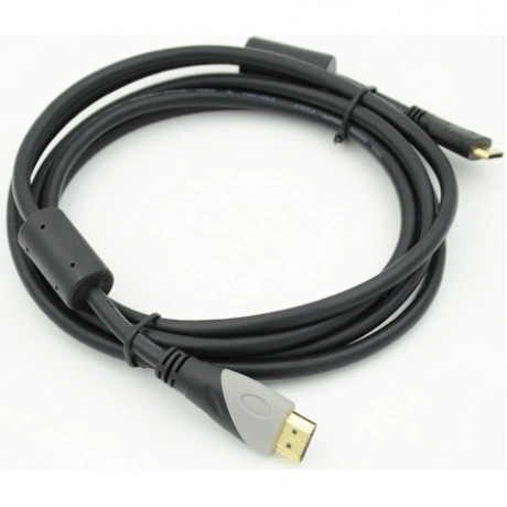 Кабель аудио-видео HDMI (m)/Mini HDMI (m) 2м. феррит.кольца черн...