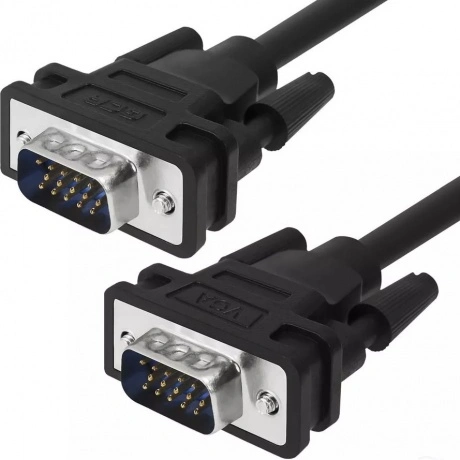 Кабель Greenconnect SVGA 1.0m чёрный (GCR-VM2VM1-1.0m)