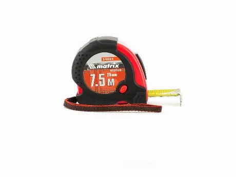 Рулетка Status magnet fixation, 7,5 м х 25 мм, обрезиненный корп...