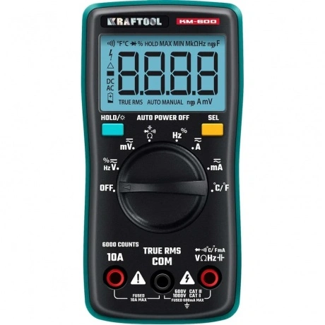 Мультиметр цифровой KRAFTOOL KM-600 (59854)