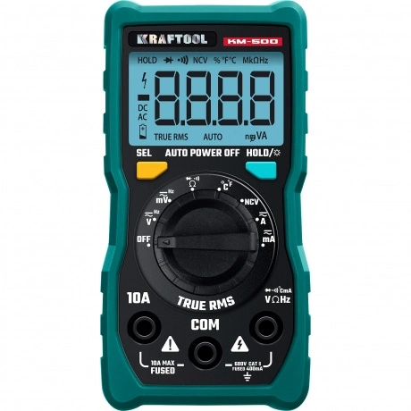 Мультиметр цифровой KRAFTOOL KM-500 (59856)