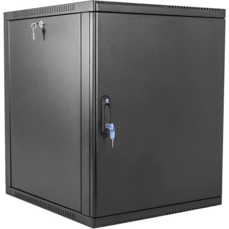 Шкаф настенный ЦМО 12U 350мм перфорация черный ШРН-12.350.1-9005