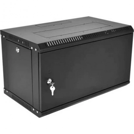 Шкаф настенный ЦМО 6U 500мм стекло черный ШРН-Э-6.500.1-9005