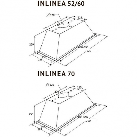 Встраиваемая вытяжка Kuppersberg INLINEA 70 X - фото 4