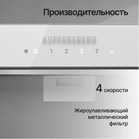 Встраиваемая вытяжка Kuppersberg INNOVA V 60 White - фото 6