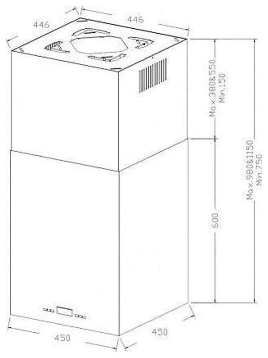 Островная вытяжка Korting KHA 45970 W CUBE - фото 4